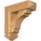 Ekena Millwork Merced Arts and Crafts Rough Sawn Bracket w/ Offset Brace, Western Red Cedar, 6"W x 18"D x 18"H BKT0604X18X18MRC03RWR - alternate 1